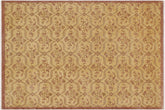 9x12 hand knotted transitional wool rug in gold and brown - Classic Coralee