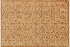 handmade Modern Kafkaz Green Brown Hand Knotted RECTANGLE 100% WOOL area rug 9' x 12'