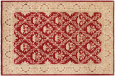 10x14 hand knotted transitional wool rug in red and gold - Bohemian Arletha