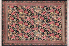 handmade Transitional Basarabian Black Black Hand Knotted RECTANGLE 100% WOOL area rug 9x12