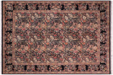 handmade Transitional Abusson Black Black Hand Knotted RECTANGLE 100% WOOL area rug 10x14