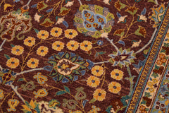 handmade Traditional Design Brown Lt. Green Hand Knotted RECTANGLE 100% WOOL area rug 9' x 12'