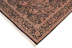 handmade Transitional Gulshan Black Red Hand Knotted RECTANGLE 100% WOOL area rug 8x10
