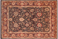 handmade Transitional Anmol Agra Blue Red Hand Knotted RECTANGLE 100% WOOL area rug 8x11