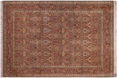 handmade Transitional Mujahid Lt. Green Red Hand Knotted RECTANGLE 100% WOOL area rug 9x12