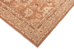handmade Traditional Kafkaz Brown Tan Hand Knotted RECTANGLE 100% WOOL area rug 8x10