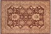 8x10 hand knotted Ziegler wool rug in brown and tan - Classic Ziegler Jalisa