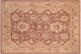 8x10 hand knotted Ziegler wool rug in brown and tan - Oriental Ziegler Ivey