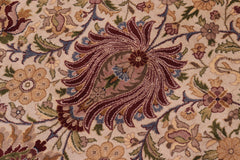 handmade Transitional Darwaish Tan Drk. Red Hand Knotted RECTANGLE 100% WOOL area rug 10x14