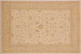 9x11 hand knotted Ziegler wool rug in beige and nude - Chic Ziegler Mariette