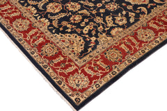 handmade Traditional Kafkaz Navy Red Hand Knotted RECTANGLE 100% WOOL area rug 9x11