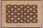 9x12 hand knotted transitional wool rug in brown and tan - Eclectic Kimi
