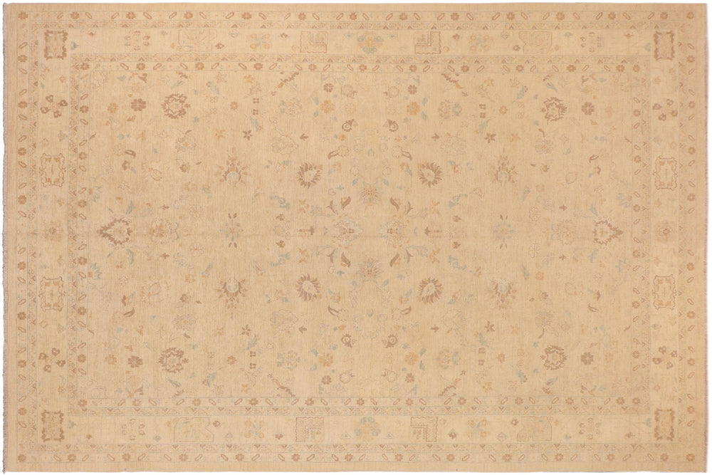 handmade Traditional Kafkaz Tan Brown Hand Knotted RECTANGLE 100% WOOL area rug 10x14
