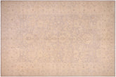 10x14 hand knotted Ziegler wool rug in gray and tan - Classic Ziegler Janella
