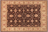 8x9 hand knotted transitional wool rug in brown and beige - Classic Melodee