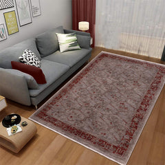 handmade Over Dyed Over Dyed Gray Red Hand Knotted RECTANGLE 100% WOOL area rug 6' x 9'