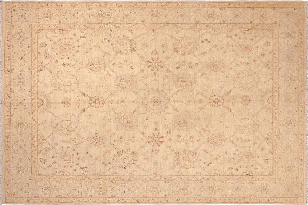 handmade Traditional Kafkaz Beige Blue Hand Knotted RECTANGLE 100% WOOL area rug 8x10