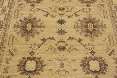 handmade Geometric Kafkaz Tan Lt. Brown Hand Knotted RECTANGLE 100% WOOL area rug 4' x 6'