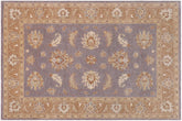 3x5 hand knotted Ziegler wool rug in gray and brown - Classic Ziegler Merlyn