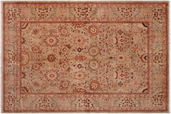 handmade Traditional Kafkaz Lt. Green Lt. Green Hand Knotted RECTANGLE 100% WOOL area rug 6' x 9'