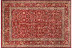 handmade Transitional New Asif Red Green Hand Knotted RECTANGLE 100% WOOL area rug 10x14