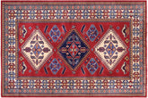 Rustic Shirwan Brent Red/Beige Wool Rug - 4'4''X6'6''