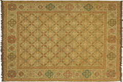 handmade Geometric Soumakh Beige Brown Hand-Woven RECTANGLE 100% WOOL area rug 8 x 10