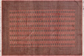 handmade Geometric Bokhara Peach Black Hand Knotted RECTANGLE 100% WOOL area rug 9X12