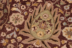 handmade Traditional Chocolate Chocolate Hand Knotted RECTANGLE 100% WOOL area rug 9' x 12'