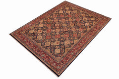 handmade Traditional Kirman Blue Red Hand Knotted RECTANGLE 100% WOOL area rug 9x12