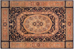 handmade Traditional Tamour Blue Lt. Tan Hand Knotted RECTANGLE 100% WOOL area rug 9x13