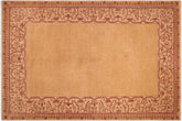 handmade Modern Kafkaz Green Ivory Hand Knotted RECTANGLE 100% WOOL area rug 9' x 10'