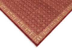 handmade Modern Kafkaz Red Gold Hand Knotted RECTANGLE 100% WOOL area rug 9' x 12'