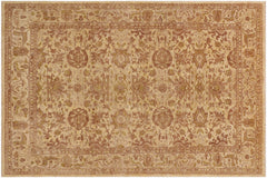 handmade Traditional Kafkaz Tan Green Hand Knotted RECTANGLE 100% WOOL area rug 9x12