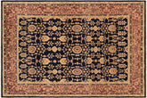 9x12 hand knotted transitional wool rug in blue and brown - Bohemian Henry