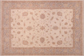 8x10 hand knotted Ziegler wool rug in beige and blue - Chic Ziegler Bulruk