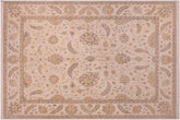 8x10 hand knotted Ziegler wool rug in beige - Classic Ziegler