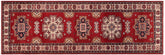 handmade Geometric Super Kazak Red Beige Hand Knotted RUNNER 100% WOOL area rug 3' x 10'