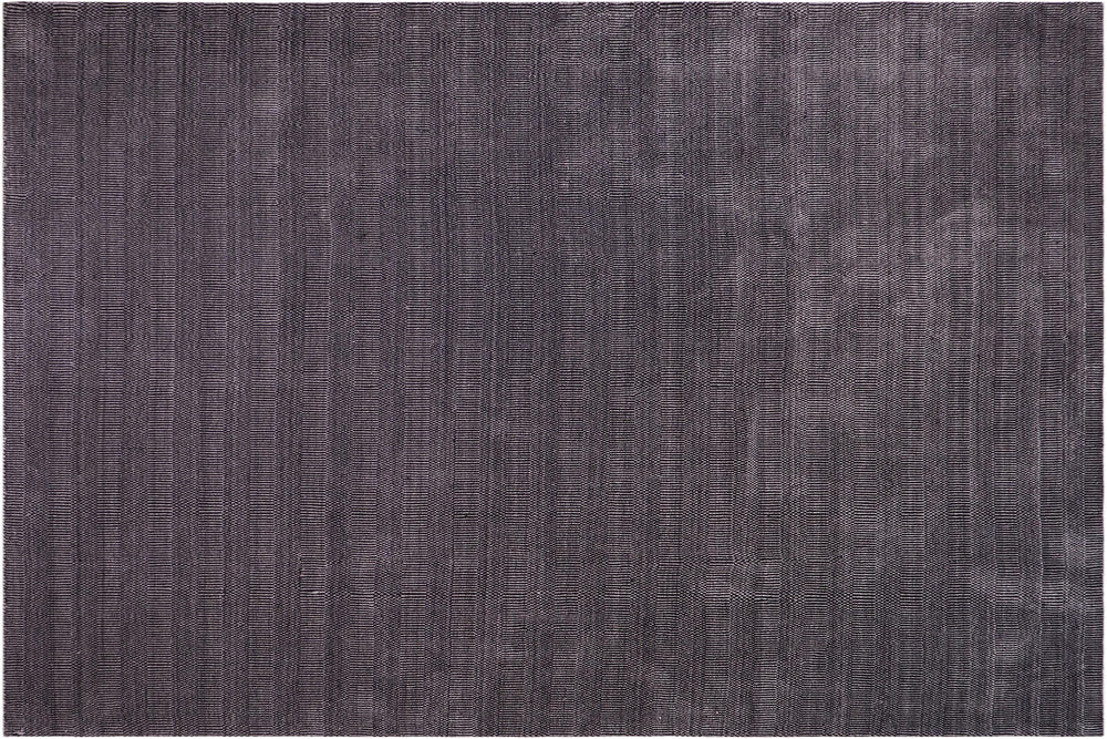 handmade Modern Grass Black Gray Hand-made RECTANGLE 100% WOOL area rug 9' x 12'
