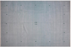 handmade Modern Gabbeh Light Blue Light Blue Hand-made RECTANGLE 100% WOOL area rug 9x12