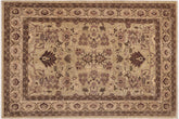 9x12 hand knotted Ziegler wool rug in taupe and tan - Chic Ziegler Nicole
