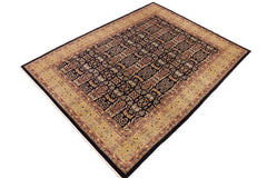 handmade Transitional Kafkaz Blue Gold Hand Knotted RECTANGLE 100% WOOL area rug 9' x 12'