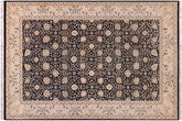 handmade Transitional Design Black Lt. Tan Hand Knotted RECTANGLE 100% WOOL area rug 6' x 9'