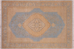 handmade Traditional Lt. Blue Lt. Blue Hand Knotted RECTANGLE 100% WOOL area rug 6' x 9'