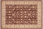 8x11 hand knotted transitional wool rug in brown and ivory - Chic Xenia