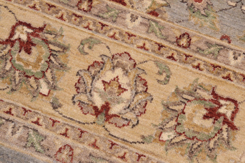 handmade Transitional Kafkaz Blue Beige Hand Knotted RECTANGLE 100% WOOL area rug 7' x 10'