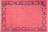 handmade Over Dyed Over Dyed Pink Blue Hand Knotted RECTANGLE 100% WOOL area rug 8' x 10'