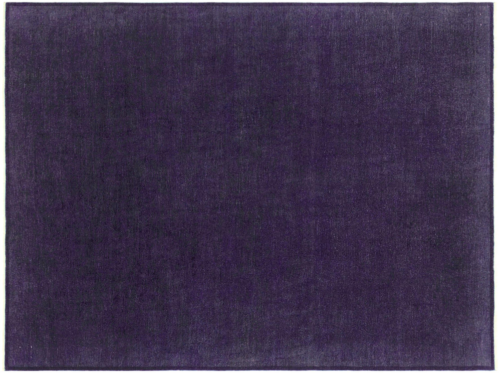 handmade Over Dyed Over Dyed Purple Purple Hand Knotted RECTANGLE 100% WOOL area rug 9' x 12'