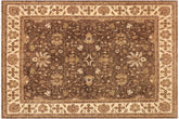 9x12 hand knotted Ziegler wool rug in brown and beige - Chic Ziegler Natacha
