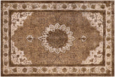 handmade Vintage Vintage Blue Charcoal Hand Knotted RECTANGLE 100% WOOL area rug 7' x 10'
